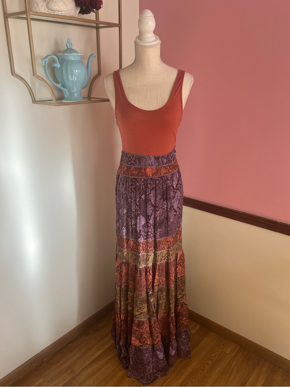 Beautiful Snakeskin Print Maxi Dress from Anthropologie